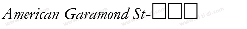 American Garamond St字体转换